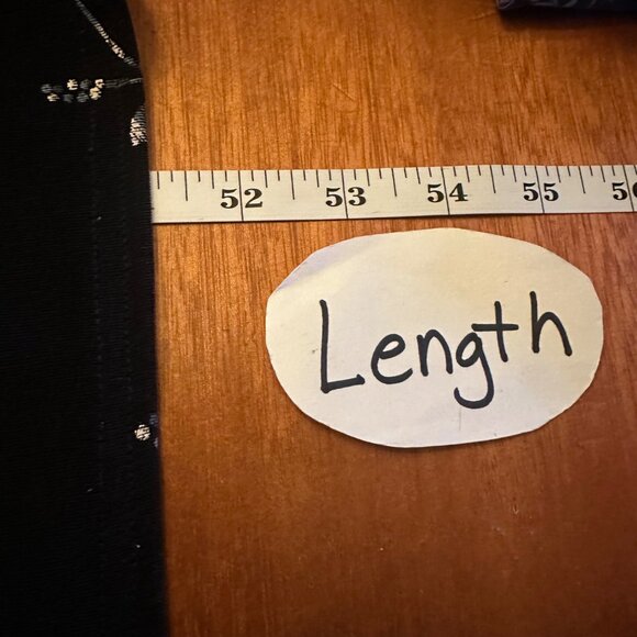 Jalate Vintage 90s maxi dress, black stretch knit or print short sleeves - Picture 7 of 7